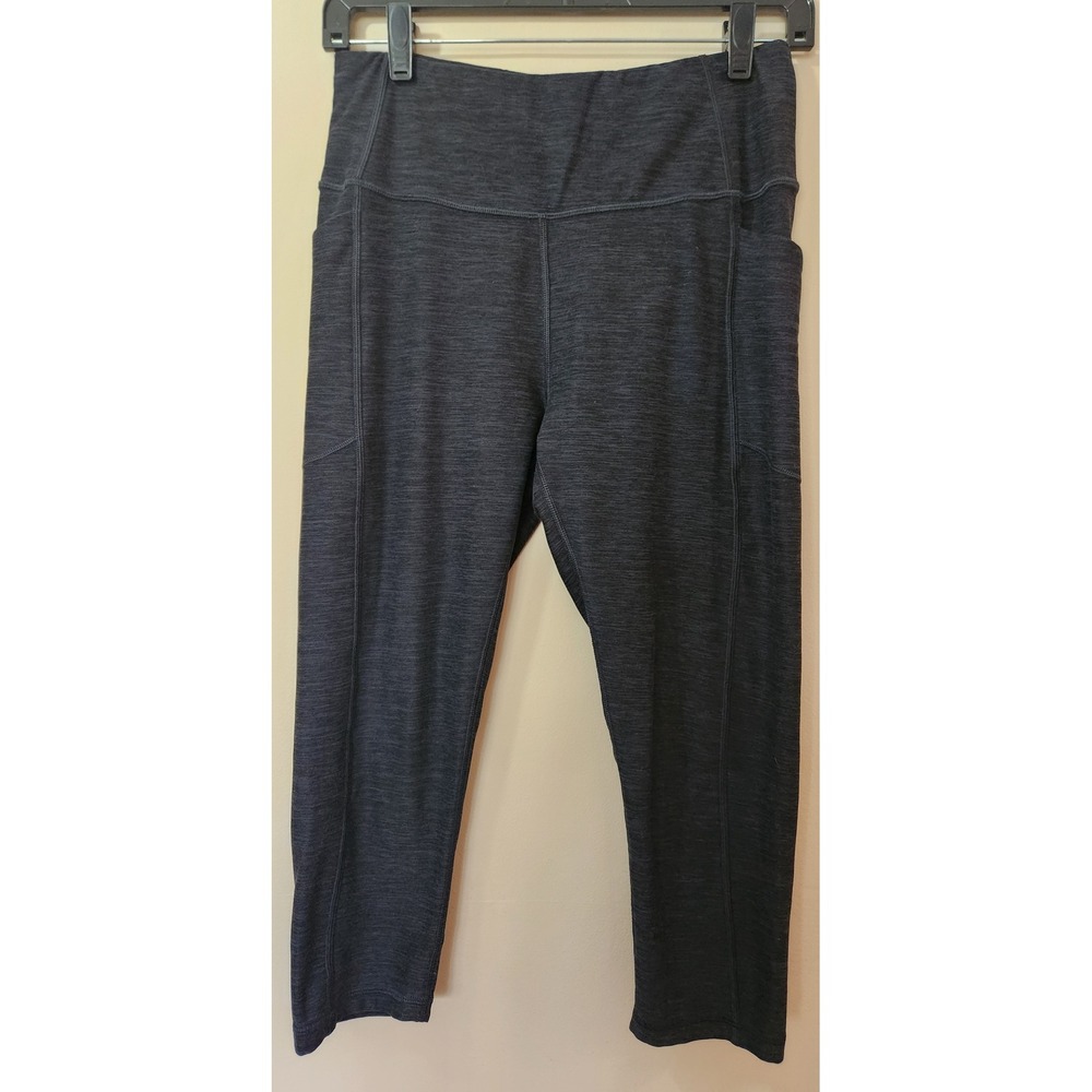 Womans Victoria's Secret Heather Grey High Waist Pocket Crop Leggings Size M EUC